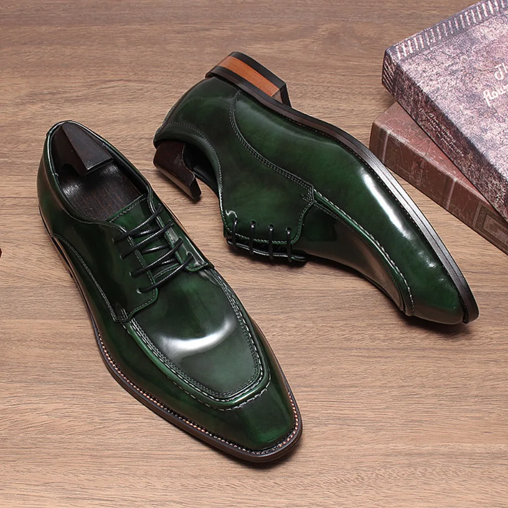 Luxury Mens Leather Shoes Retro Carved Lace-up Brogue Oxford Wedding Men Dress Shoes Male Formal Business Gentleman Office Shoes