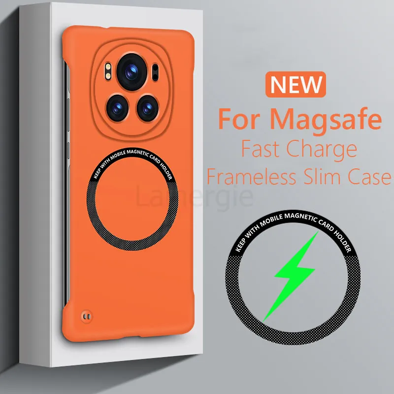 Frameless Magnetic For Magsafe Slim Case For Honor Magic6 Pro Magic 6 Pro 5G Wireless Charging Hard Back Cover