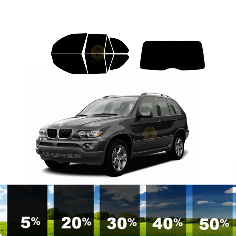 

precut Removable Window Tint Film For Car 100% UVR 5%-70%VLT Heat Insulation Carbon ﻿For BMW X5 4 DR SUV 1999-2006