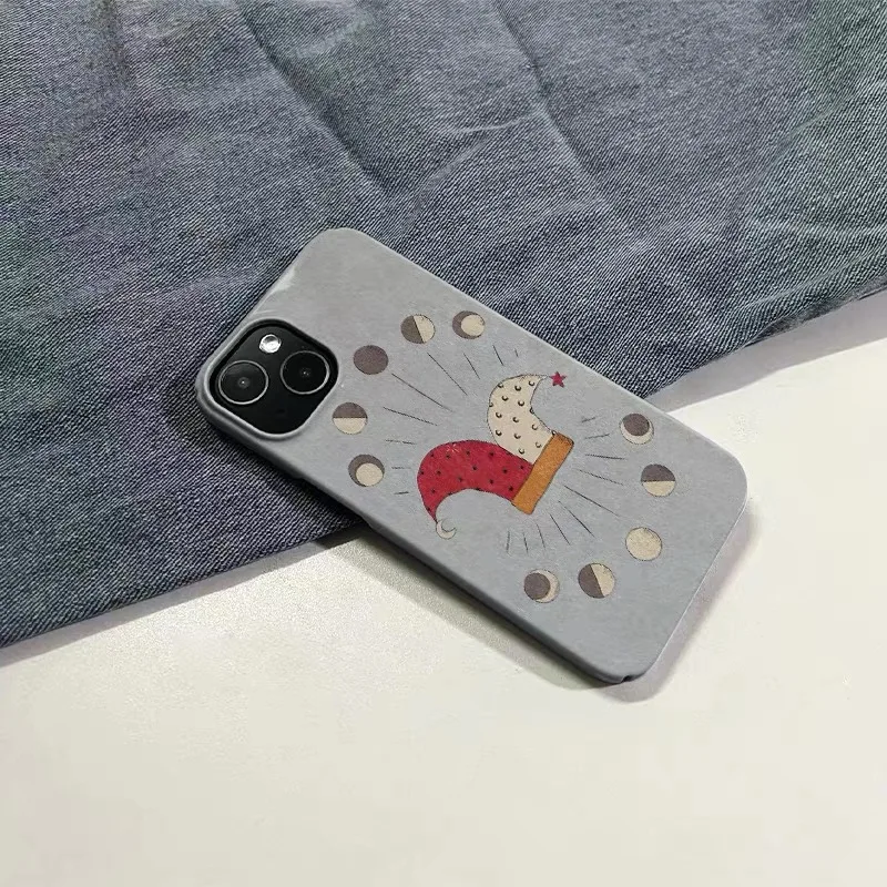 Hat Ball Surrounding Gray Phone Case for IPHONE 17 Air 16E 15 PROMAX 14 Plus 13 12 MINI 11 PRO 16Plus XR XS Acrylic Phone Cover