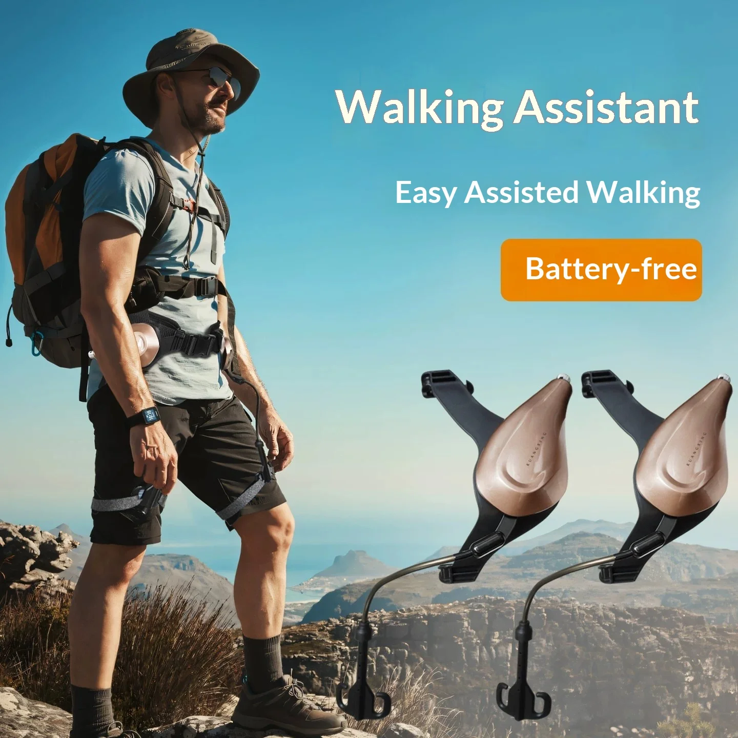 Exoskeleton Walking Booster Outdoor Mountaineering Climbing Walking Assist Device Knee Joint Support For Hiking Climbing Stairs