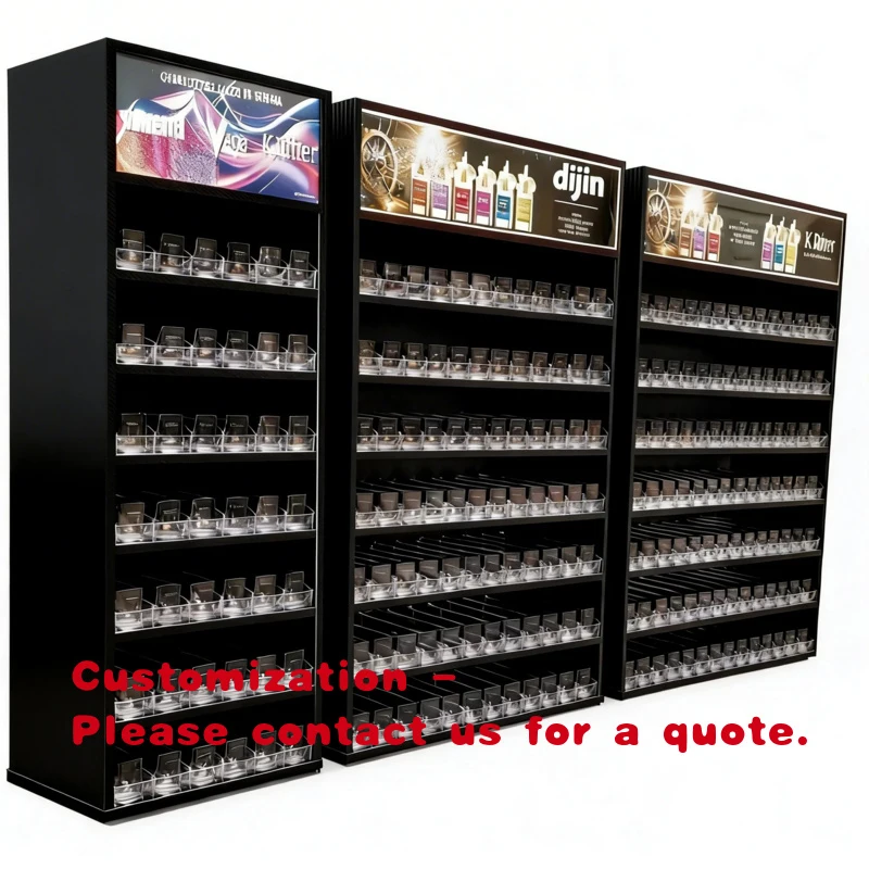 

custom.Steel Wood Toy Display Stand Black Steel Frame Wood Shelves Discreet Organizer Display Stand