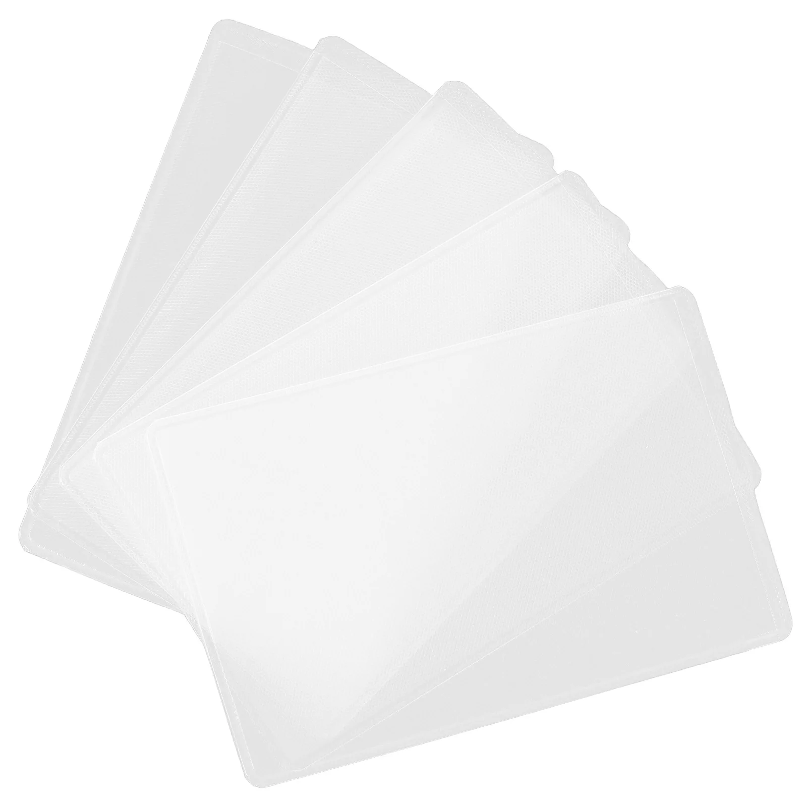 

5pcs Hard Card Protectors Sleeves Hard Plastic Protector Clear Holder Id Business Cards Protectors Waterproof Ultrathin PVC
