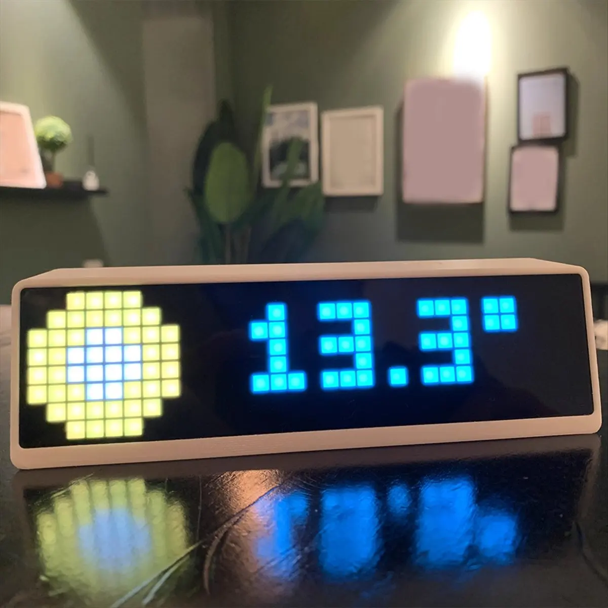 Special Offer-Mini LED Displays Clocks with Weather Clocks Stocks Cryptocurrency Bitcoin Forex Price Desktop Dot Matrix Screen W