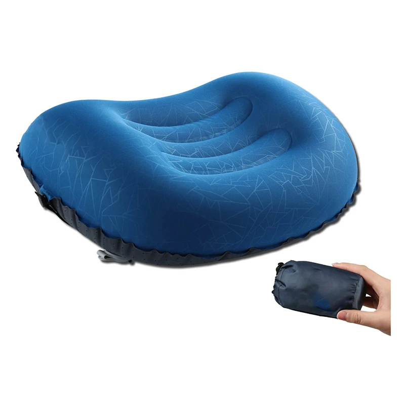 Inflatable Pillow Waterproof Oilproof Stainproof Adjustable Soft Breathable Camp Travel Nap