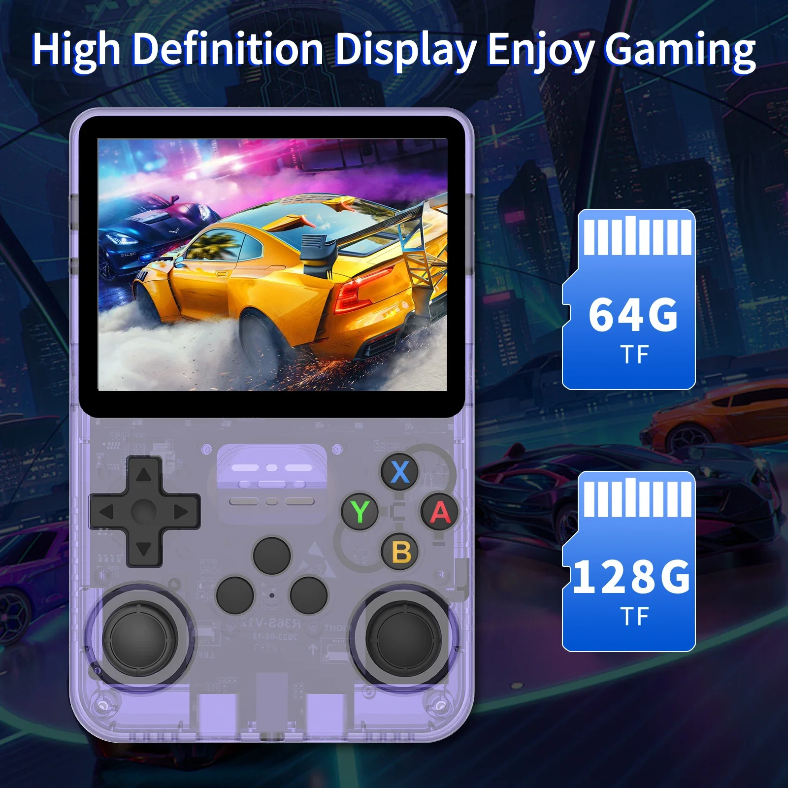 Open Source R36S Handheld Game Console 3.5 Inch 640*480 IPS OCA Screen RK3326 Chip 64G 128G 3200mAh Portable Pocket Game Player