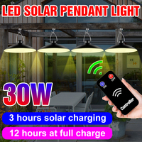 IP65 LED Solar Pendant Lamp Outdoor Garden Lights Double Head With Cable Solar Panel LED Light For Home Courtyard Balcony Patio