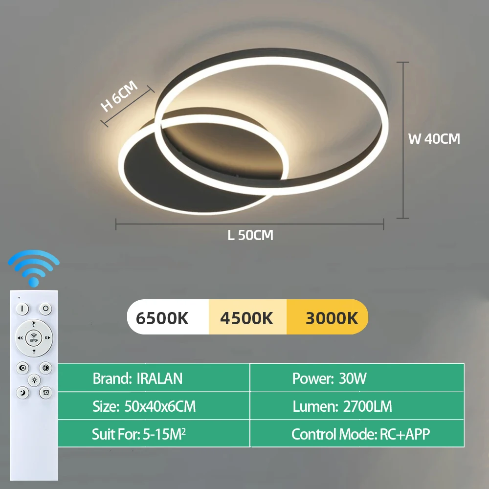 Moderne LED-plafondkroonluchter Verlichting voor thuis Woonkamer Studeerkamer Slaapkamer Dimbare plafondlamp Binnenverlichting decoratie Lampen - afbeelding 1