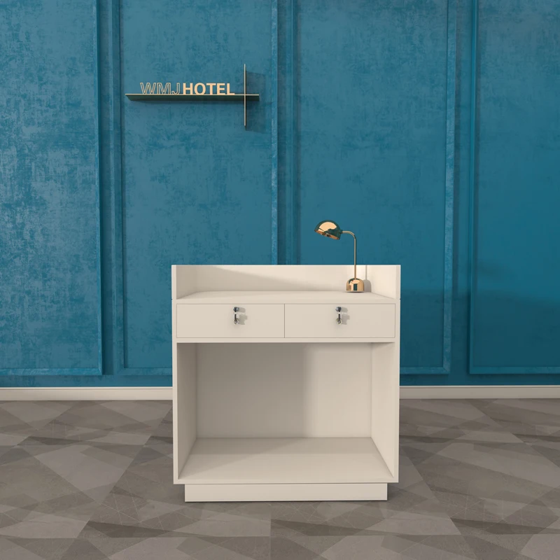 Shop Small Cashier White Restaurant Welcome Information Desk Catering Shop Guide Paint Reception Desk