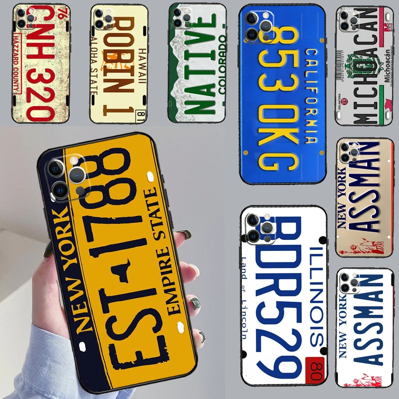 Number License New York Plate Case For Samsung Galaxy M12 M52 M06 M16 M36 M56 M33 M15 M55 M31 M13 M14 M53 M32 M35 M34 M54