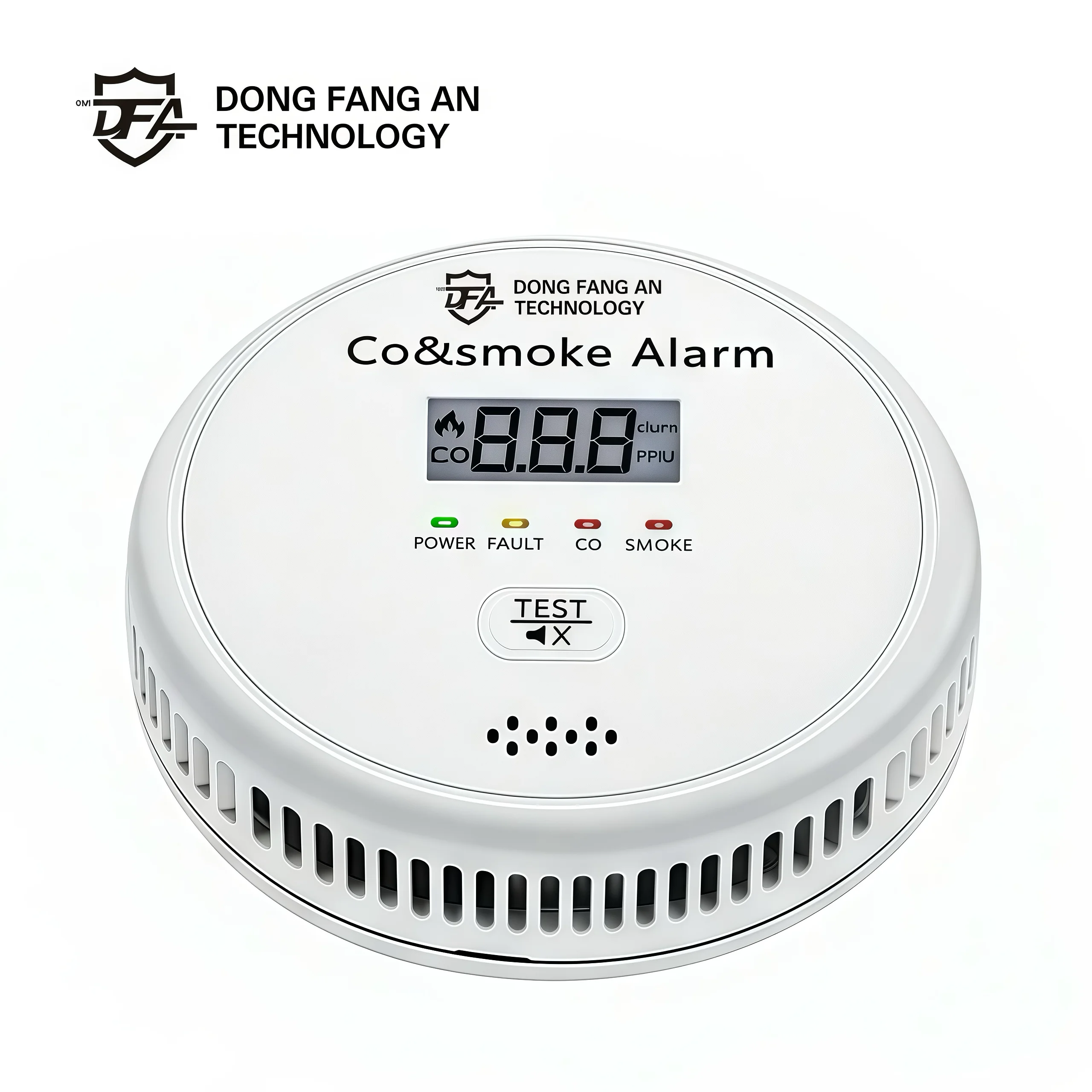 DFA 2 in 1 Standalone Smart Co & Smoke Detector Alarm Carbon Monoxide Parlor Room Kitchen Shop Fire 85 dB Sound Sensor Alert