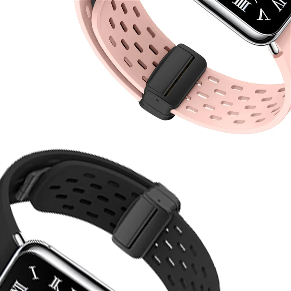 Silicone Strap for Redmi watch 5 4 Magnetic Buckle Sports Band for Mi band 9pro 8pro Correa Breathable Bracelet Accessories image 2