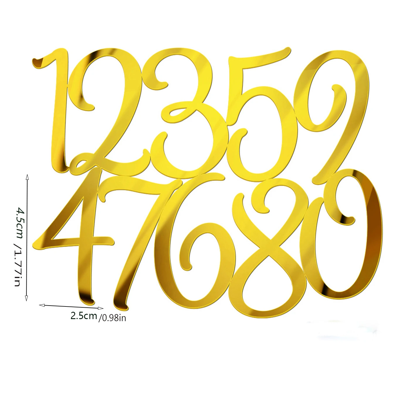 1set Goldene Spiegel Acryl A-Z Englisch Buchstaben Alphabet Kuchen Dekorieren für Geburtstag Party Hochzeit DIY Dekoration Kuchen Topper ﻿ – Detail 16