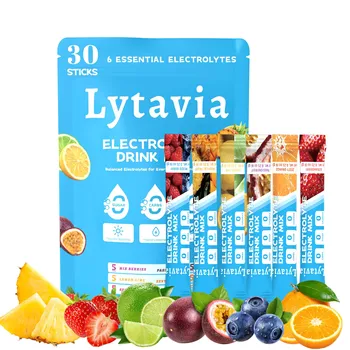 Poudre d'électrolyte sans sucre et 0 calories, mélange de bo...