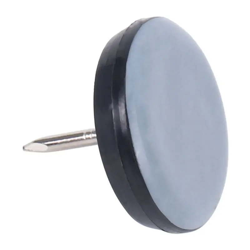 VEHO-60Pcs 25Mm Chair Gliders Furniture Sliders PTFE Easy Moving Pads Round With Nail Feet Protector For Hardwood Floor