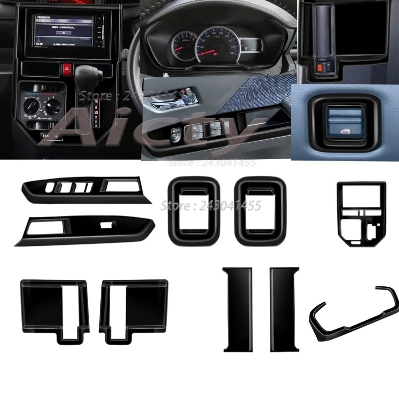 For TOYOTA ROOMY CUSTOM 2022 2023 2024 ABS Inside Armrest Window Lift button glass Switch cover Trim gear shift Accessories