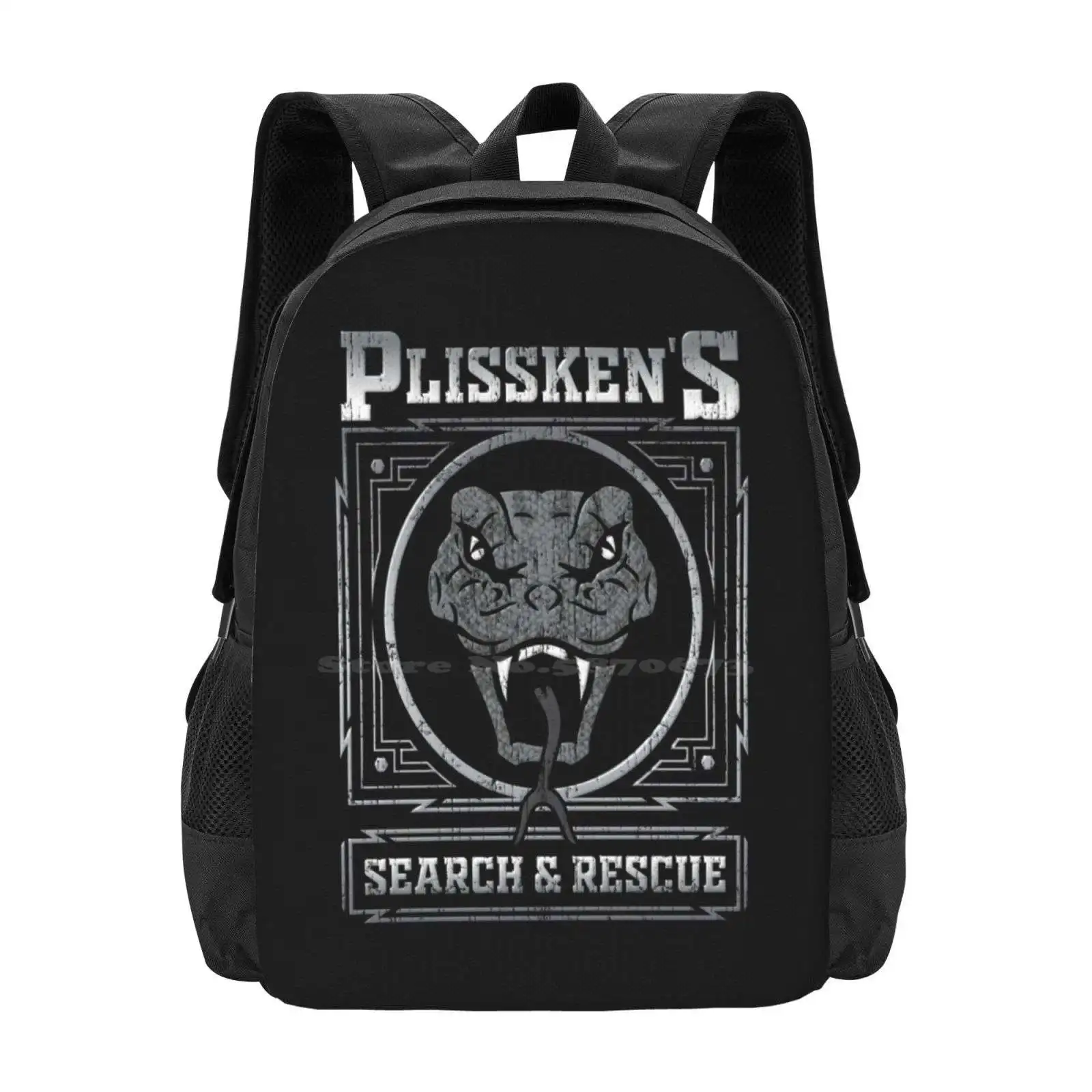 Plissken'S Search & Rescue Hot Sale Schoolbag Backpack Fashion Bags Dustbrain Design 80S Movies Action Movies Retro Military