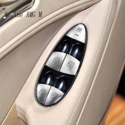 For Mercedes Benz W219 CLS Class 2003-2009 Car Door Window Glass Lift Button switch Cover Sticker Trim Auto Interior Accessories