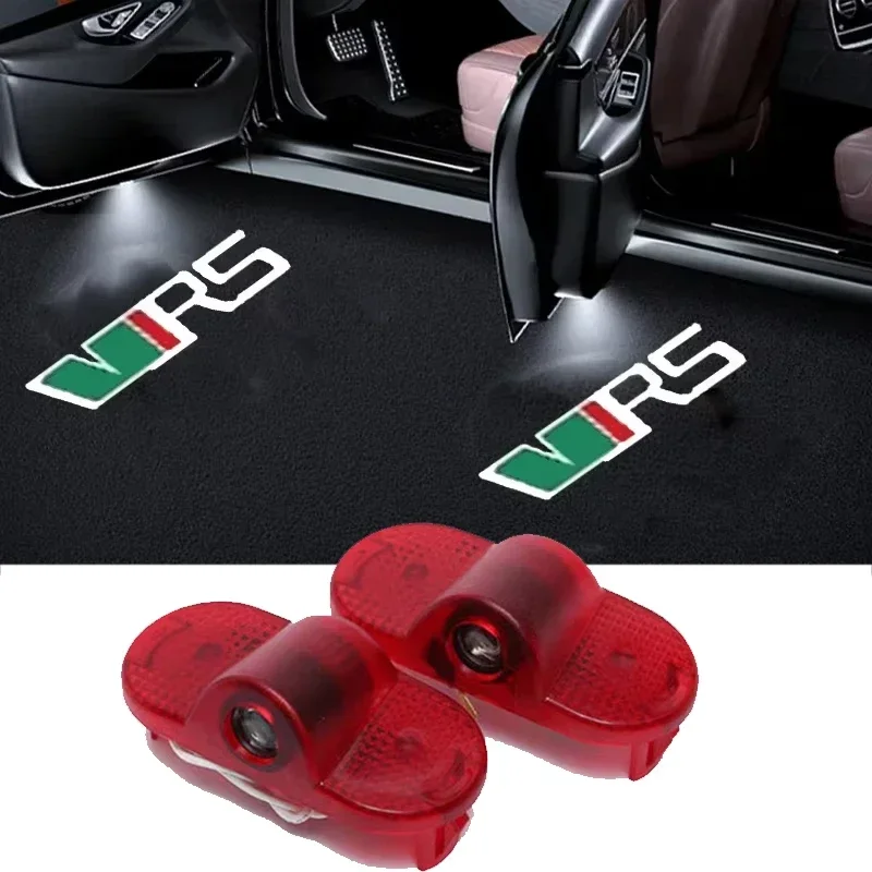 

2PCS Car Door Welcome Courtesy Lights Ghost Projector Shadow Lamps for Skoda VRS Logo Octavia A5 MKII 2006 2008-2013 Accessories
