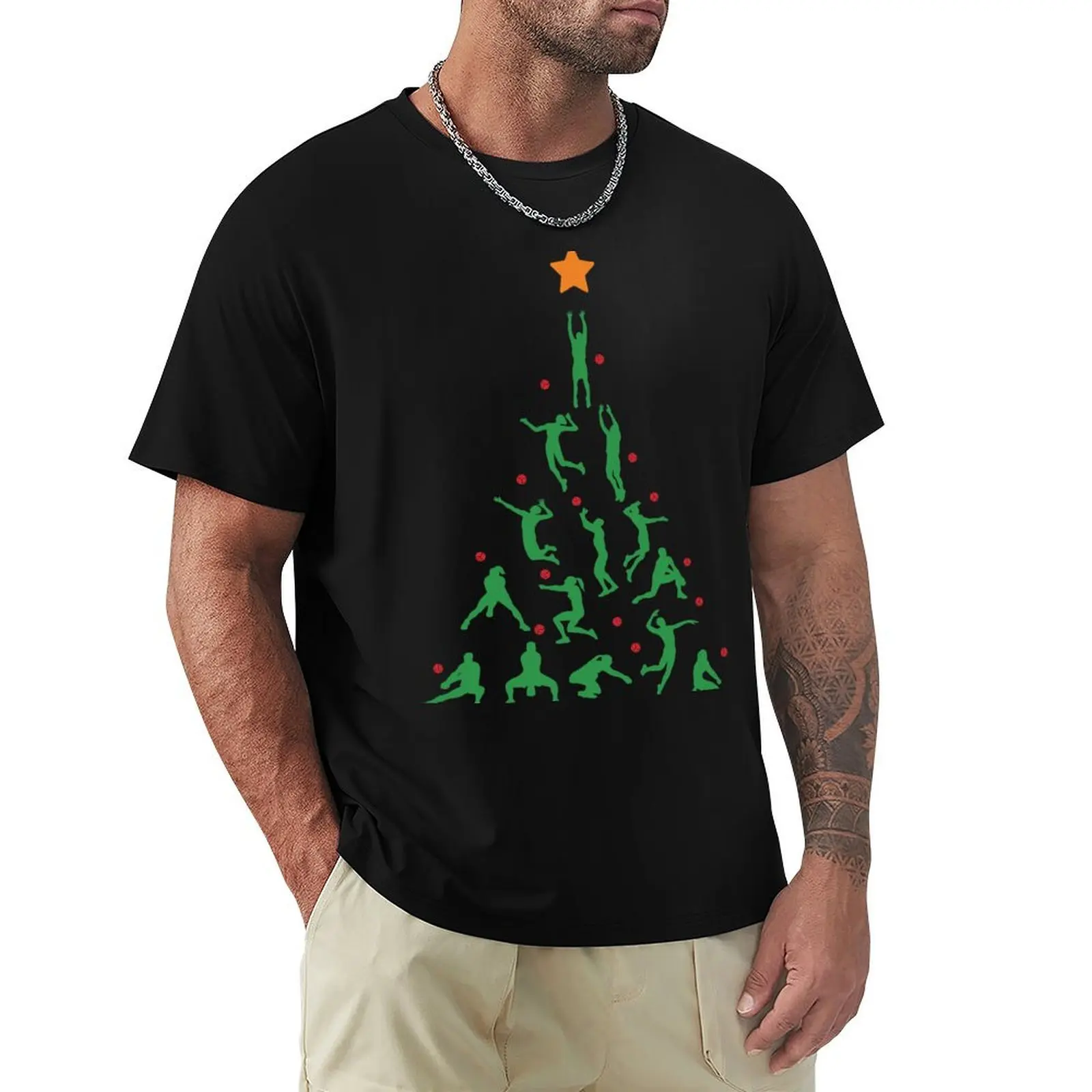 

volleyball christmas T-Shirt korean fashion man clothes graphic t shirts t shirts for men pack