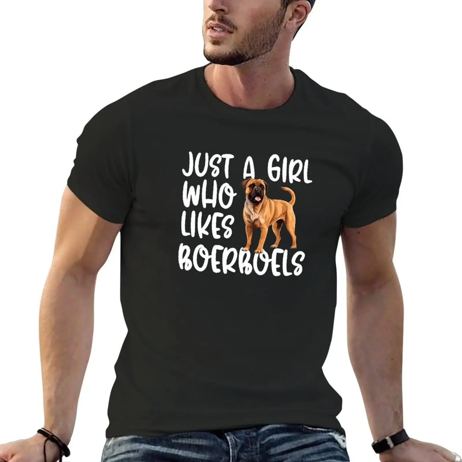 

Just A Girl Who Likes Boerboels T-Shirt custom t shirt shirts graphic man clothes mens t shirt graphic