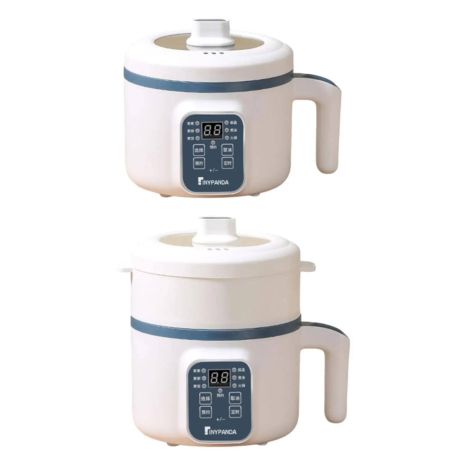 Panela elétrica com alça 1,7 L Pequena panela de arroz para macarrão, mingau, arroz
