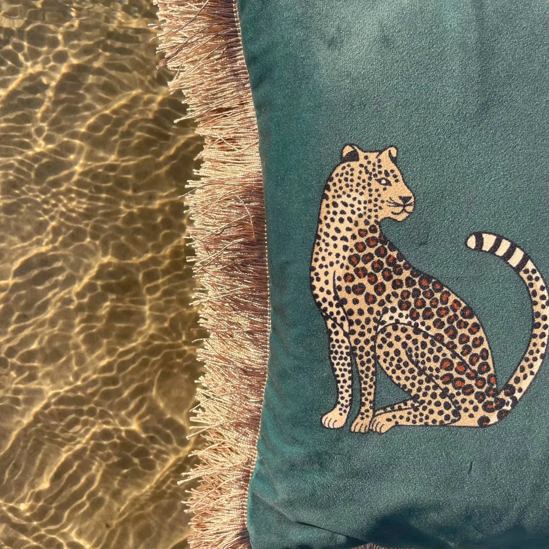 American Luxury Style Leopard Gold Tassel Pillow Case Ins Decorative Home Pillowcase Bohemian for Bed Livingroom Sofa