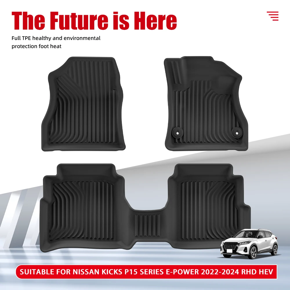 Custom Wholesale Custom TPE Car Floor Mat Waterproof Car Mat RHD HEV for Nissan Kicks P15 Series E-Power 2022-2024