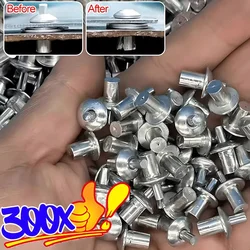 300x Hammer Drive Uitbreiding Klinknagels Percussie Uitbreiding Aluminium Nagelkop Piercing Klop Type Kleine Schroeven Bevestigingsmiddelen