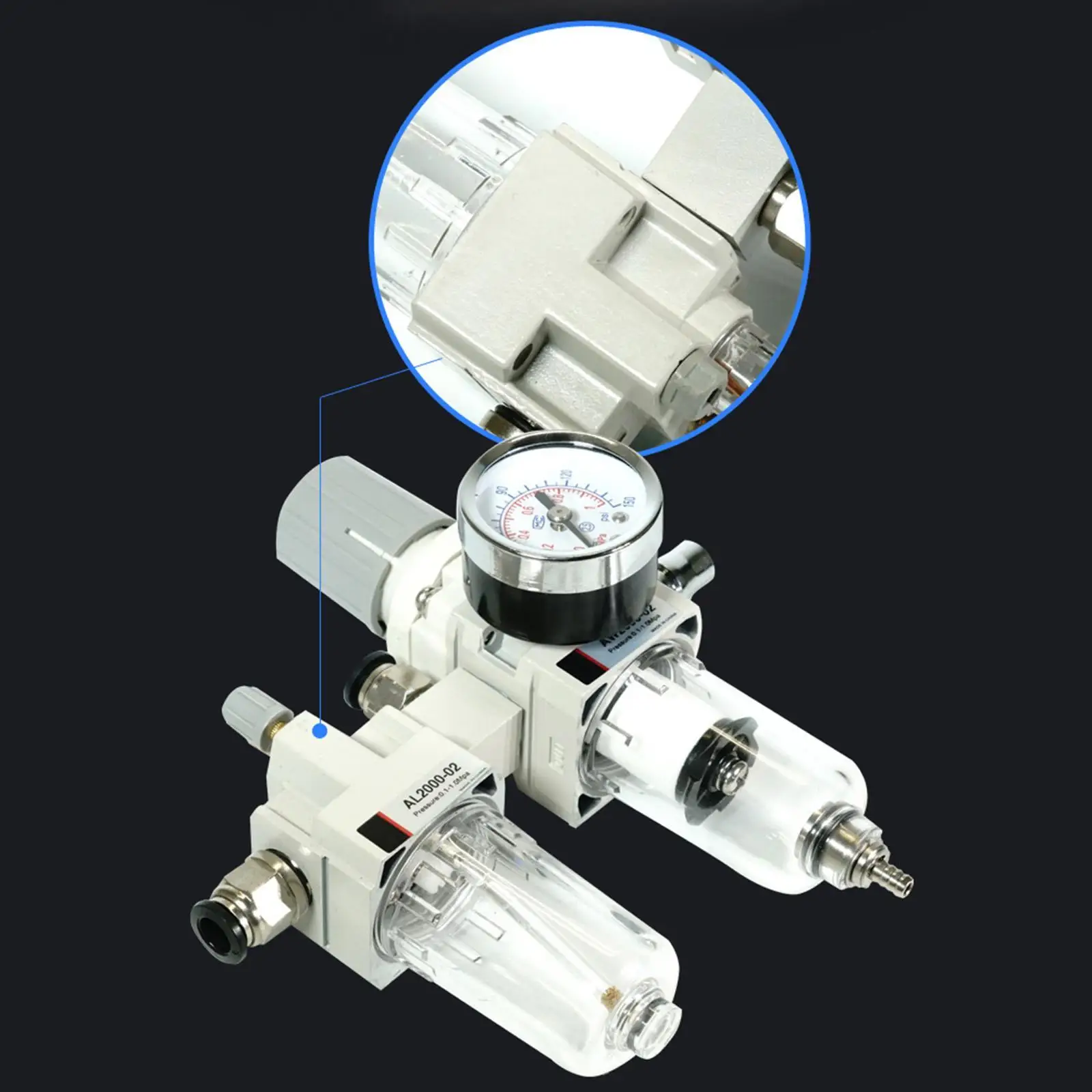 

Compressed Air Filter Regulator Lubricator Combo Tyre Changer Oil Water Regulator Stable Air Filter Pressure Regulator