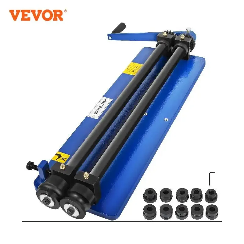 VEVOR Bead Roller Former Swager Rotary Swaging Machine W/ 6 Dies 18