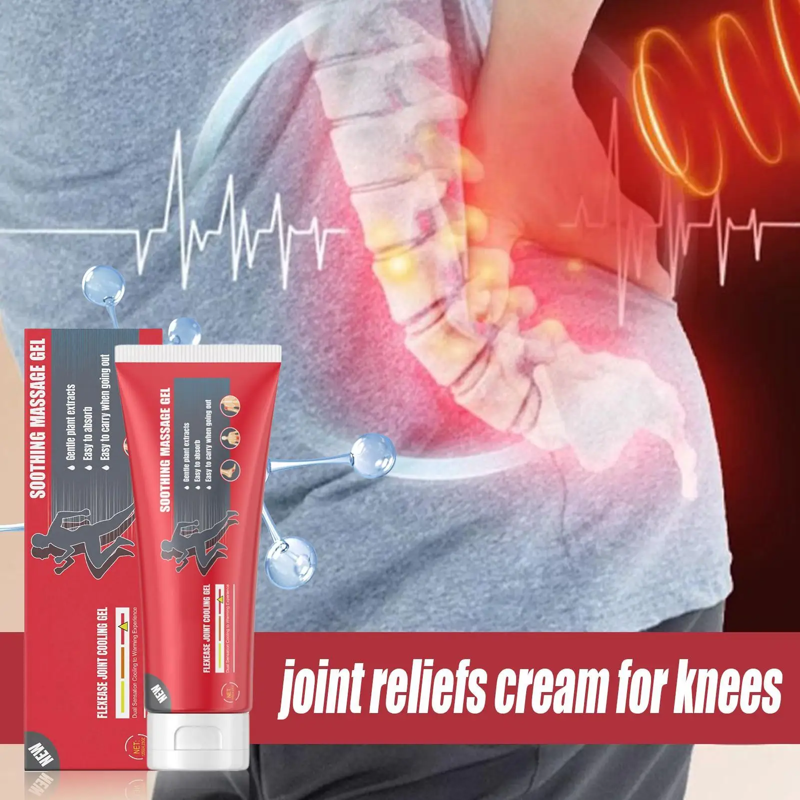 

Гель для суставов, 100 мл, натуральный массажный лосьон для спины, успокаивающий гель для мышц, портативный для мужчин, женщин, пожилых людей, индивидуальные путешествия, походов на открытом воздухе