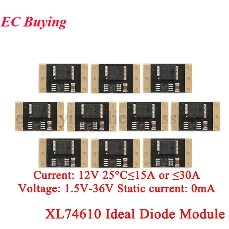 1 szt.-50 szt. Moduł diody idealnej XL74610 wykorzystuje dedykowany układ LM74610 do symulacji prostownicy, 1,5V-36V 0mA 15A/30A — zdjęcie produktu 7