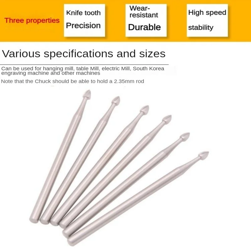 6Pcs/Box Burs for Gem Setting,Dental Drill Bur for Jewelry Polishing Engraving Tools Set Goldsmith Tool