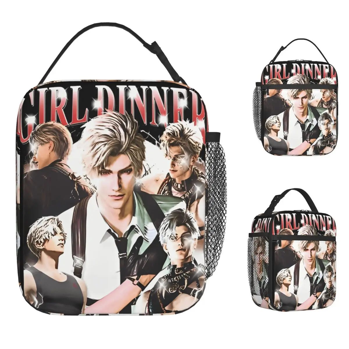 

Limited Girl Dinner Sylus Love And Deepspace Lunch Bag Aesthetic Lunch Box Travel Portable Tote Food Bags For Child Cooler Bag