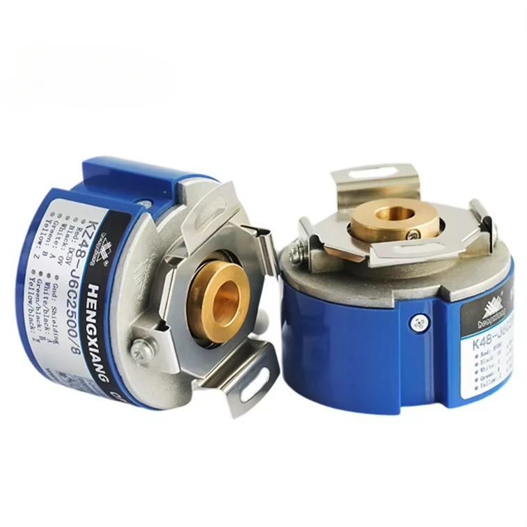 K48 hollow shaft encoder with wire saving TTL type 8 wires UVW incremetnal  encoder for sanyo denki servomotor