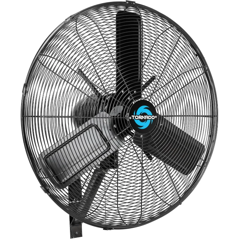 

Tornado 24-дюймовый высокоскоростной осциллирующий настенный вентилятор — водонепроницаемый IPX4, двигатель TEAO промышленного класса, 2 скорости, 7350 куб. футов в минуту,