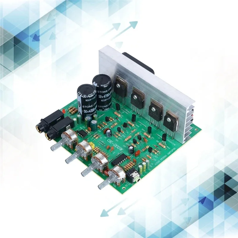 ABJF-New OK200W 2Channel 4-8Ohm Amplifiers Module Board Double Group AC18-26V 2 Channel Power Amplifiers Board Finished