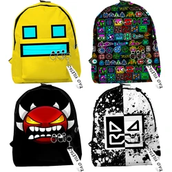 Kinder Wütend Geometrie Dash 3D Druck Rucksäcke für Mädchen Jungen Cartoon Anime Bookbags Studenten Schule Taschen Kinder Rucksäcke Geschenke