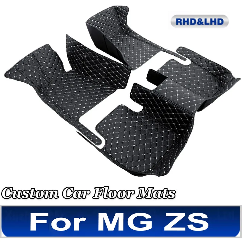 Non-hybrid Car Mats For MG ZS ZX ZST Astor ZS11 Crossover 2018~2022 Waterproof Floor Mats Push Button handbrake Car Accessories