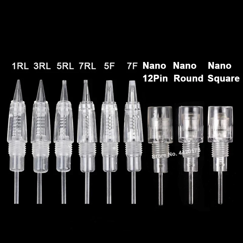 10pcs Tattoo Needle Disposable Screw Cartridge Needle For Microblading Charmant Permanent Tattoo Machine 1RL 2RL 3RL 3F 5RL 5F