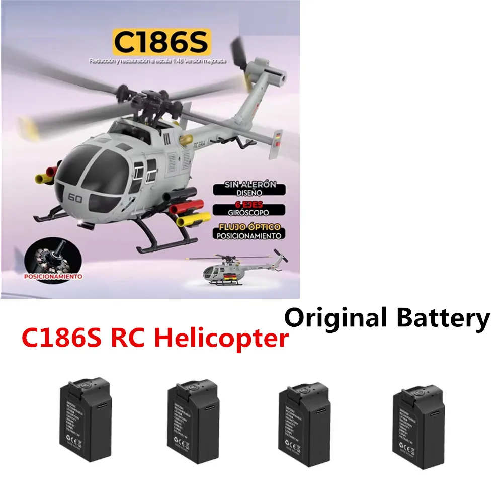 C186S RC Helicopter Battery Accessories  7.4v 350mAh For BO-105 C186S Spare Parts C186S Battery