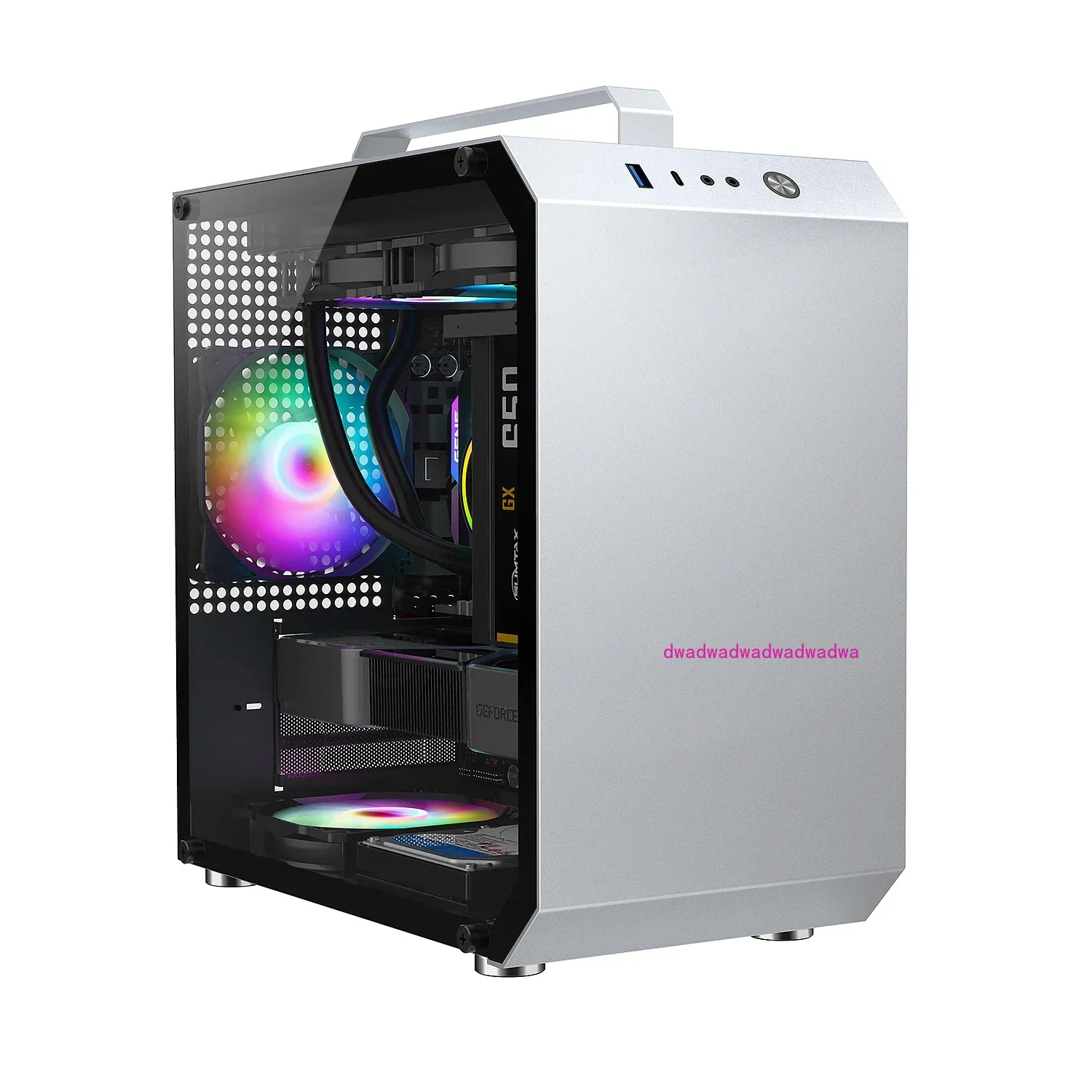 

Sumtax/Xunti VP100 All Aluminum Computer Case Portable Mini Main Case Glass Side Transparent m-atx main board