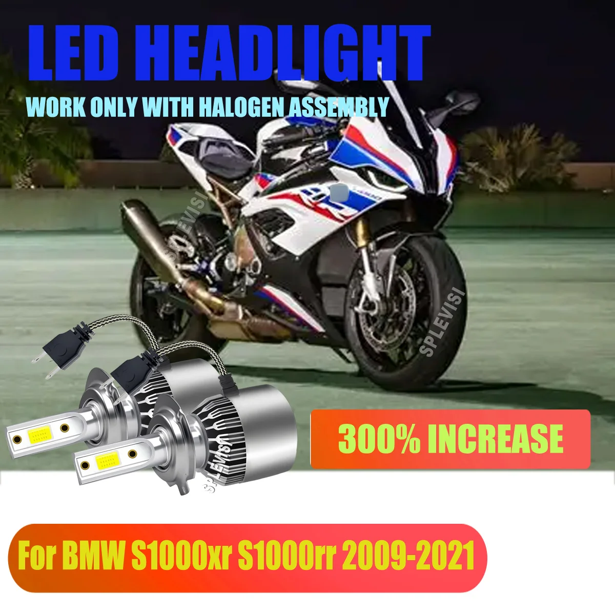 

H7 Motorcycle Headlight Bulb - Vibration Resistant -Off-Road Use Fit For BMW S1000xr S1000rr 2009 2010 2011 2012 2013 2014-2021