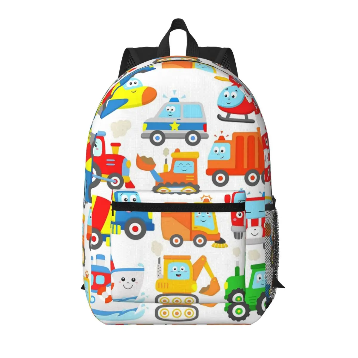 Plane Helicopter Excavator Trashtruck Ship Tractor Train Police Firetruck Backpack School Bag Daypack Bookbag Shoulder Bags