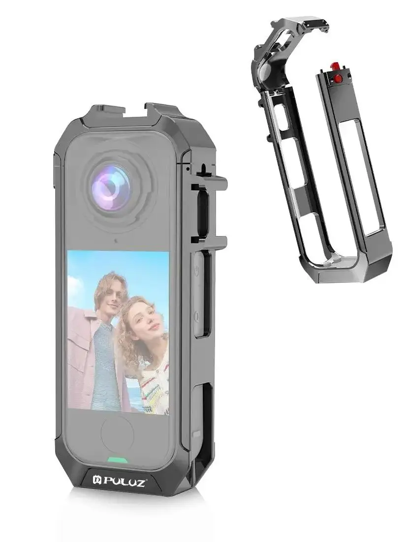 Metalowa klatka ochronna PULUZ do Insta360 X4 Air z mocowaniem na zimne mocowanie — zdjęcie produktu 7