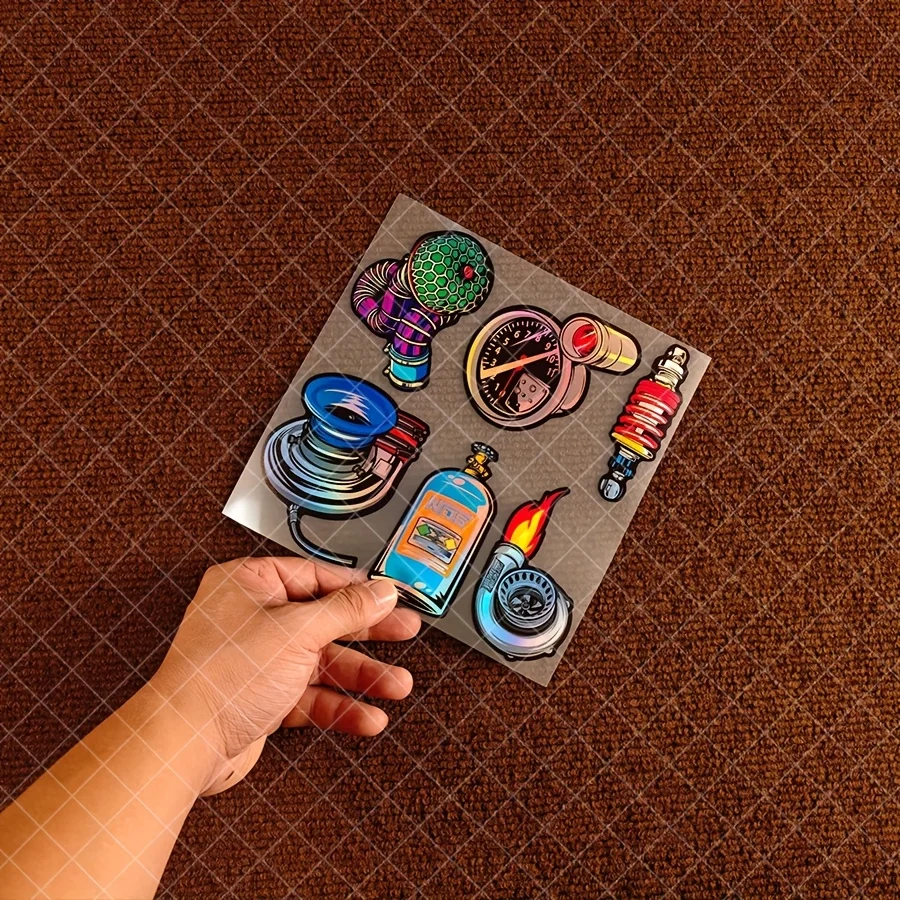 1set Car Mechanic Artistic Sticker Collection | Create Style Cool Decor For Collectibles Skateboards Workshop Area