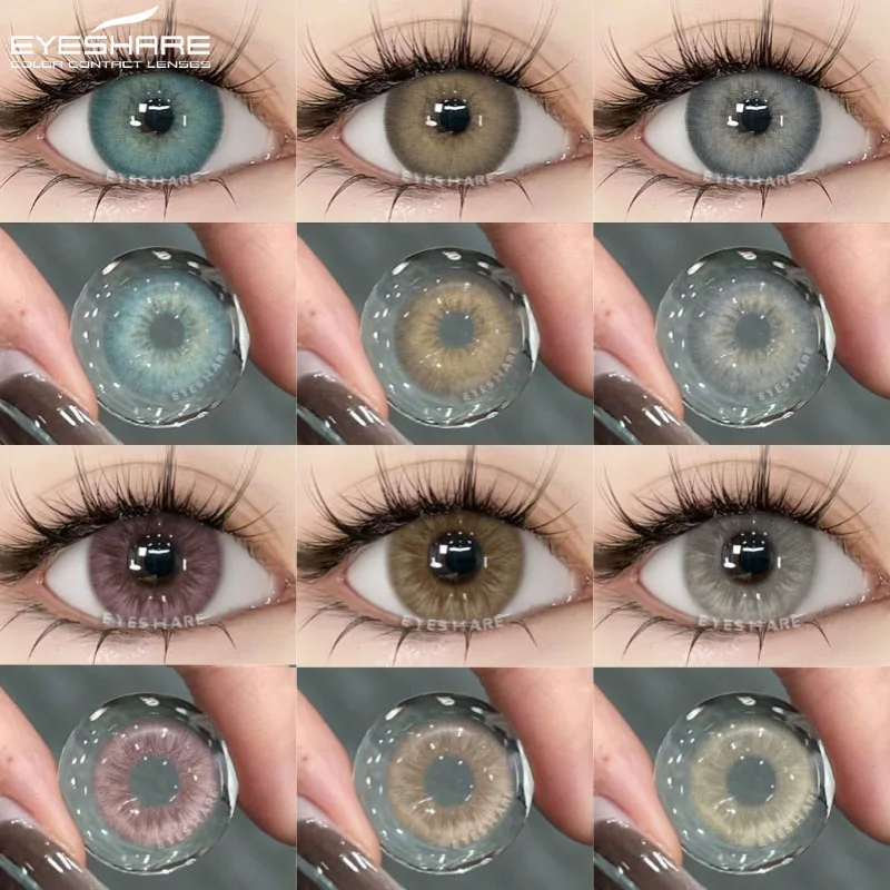 EYESHARE 1 Paar farbige Jahres-Kontaktlinsen: Braun, Blau, Grün – für schöne Augen