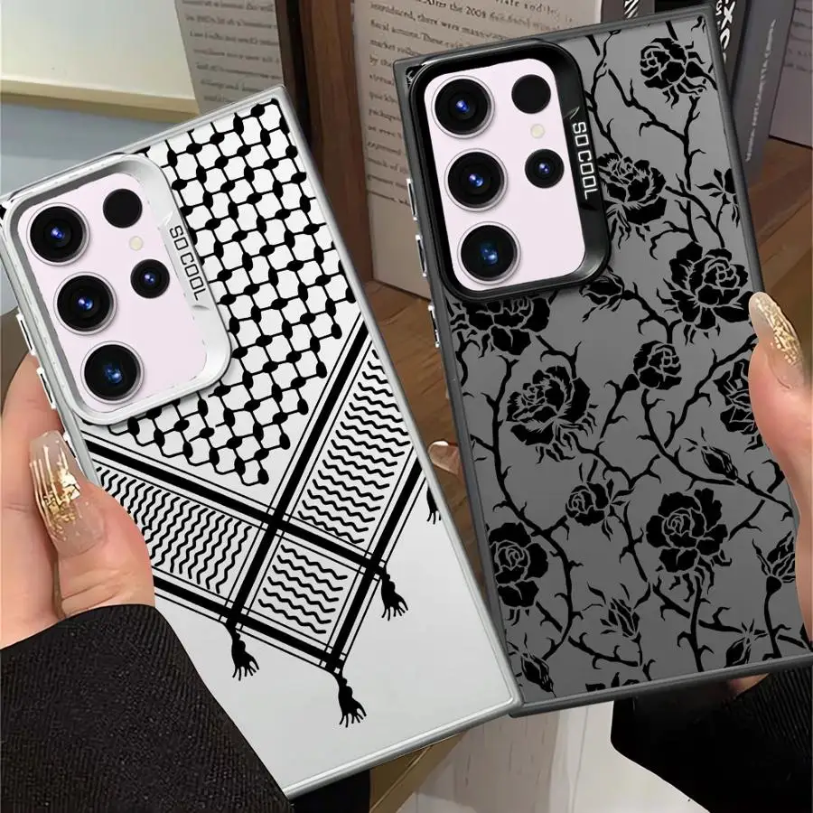 Case for Samsung Galaxy S26 S25Edge S25 S22 Ultra Note 20 Ultra S20 FE S21 S23 S24 FE Phone Cover Minimalist Pattern
