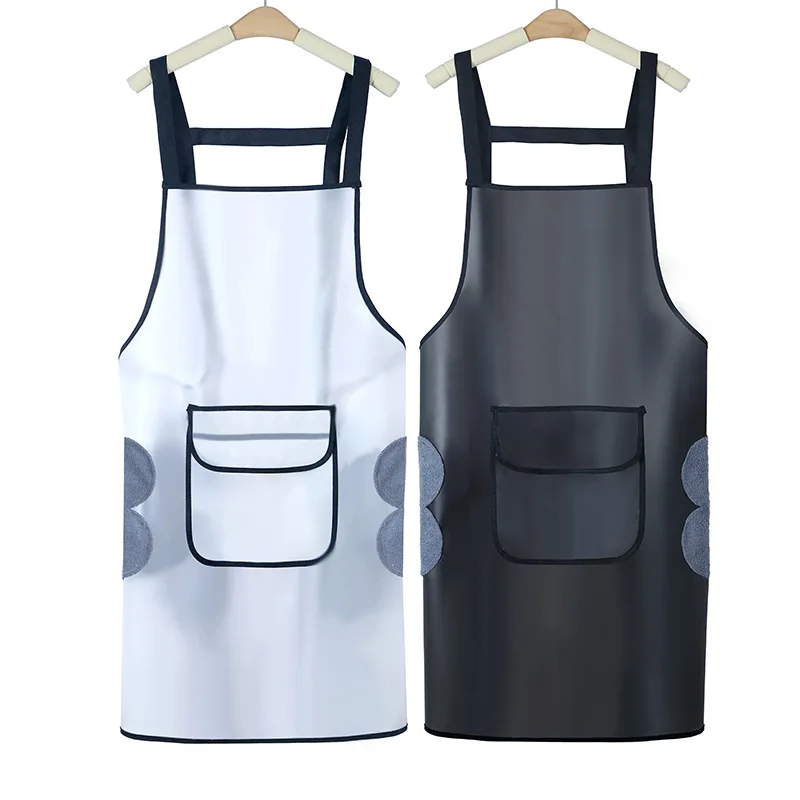 TPU Waterproof and Oil-proof Apron Hair Salon Transparent Cooking Belt Pocket Work Clothes Can Wipe Hands Fashion Apron